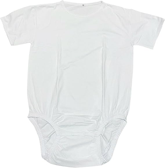 Classic Solid Bodysuit Snap Crotch Pajamas ABDL Diaper Onesie
