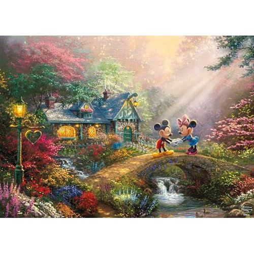 Ceaco - Thomas Kinkade - Disney - Mickey & Minnie Sweetheart Bridge - 1000 Piece Jigsaw Puzzle