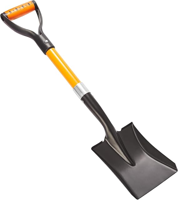 Mini Square Shovel, Kids Beach Shovel ,Shovels for Digging 28-inch with Fiberglass Handle,Small Garden Shovel, Kids Snow Shovel,Shovels for Gardening with D- Handle Gardening Tools