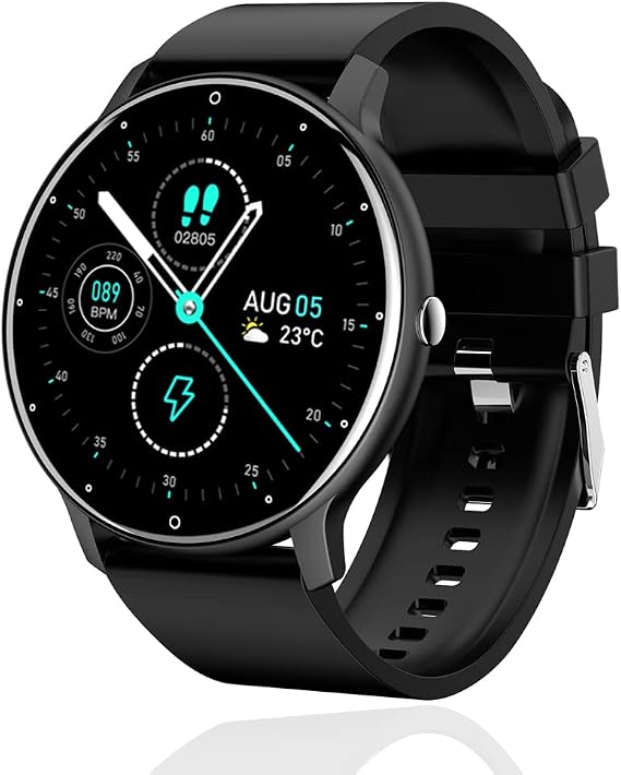 Smart Watch for ZTE GABB Z2 - Fitness Tracker Watches for Men Women, IP67 Waterproof HD Touch Screen Smartwatch for Android/iOS Phones, 24 Sports, Activity Tracker - Black
