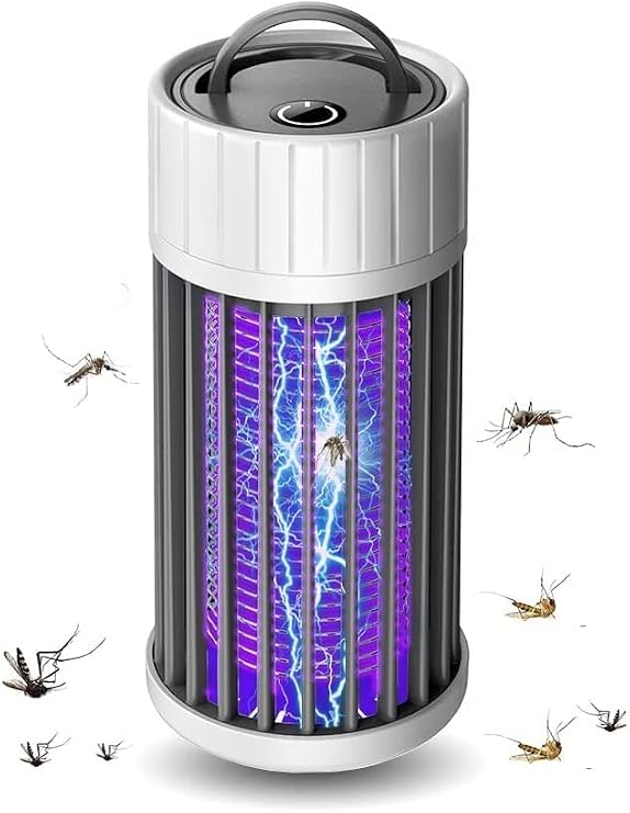 Mosquito Killer Lamp, Physical Bug Zapper Hanging Electronic Fly Killer Plug in Insect Trap Light Bug Zapper with USB Power for Indoor Outdoor Home Office Garden Backyard Plant Protection
