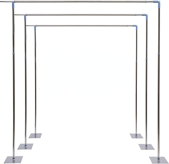 49ft*10ft Adjustable Telescopic Pipe Drape Backdrop Stand Stage Decor Frame