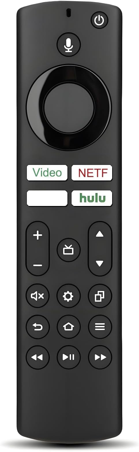 Replacement Remote Control for All Fire Series TV Stick (HD 4K 4K Max Lite) TV Cube and Omni Insignia Toshiba Smart TVs with Voice Control