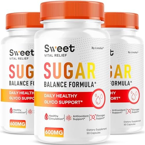 3 Pack Sweet Vital Relief Capsules - Official SweetVital Relief Supplement Pills, Sweet Vital Relief Glyco Balance Formula Advanced Glycogen Support, SweetVital Reviews, 90 Capsules for 3 Months