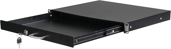Ktaxon 1U Rack Mount Drawer for 19 Inch AV/Network/DJ Equipment Racks