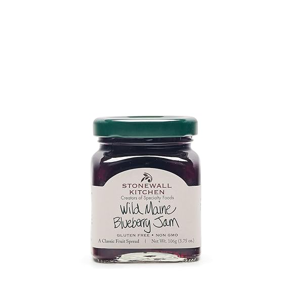 Stonewall Kitchen Gourmet Wild Maine Blueberry Jam, Bursting with Tiny, Hand Raked Maine Blueberries, Made in USA,  in Beautiful Jar, 3.75 oz