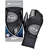 Orlimar Men's Winter Performance Fleece Golf Gloves (Pair), Black Thermal Water-Resistant Cold Weather Golf Gloves for Rain or Snow