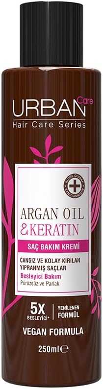 Urban Care Argan Yağı & Keratin Kolay Kırılan Yıpranmış Saçlara Özel Saç Bakım Kremi 250ml