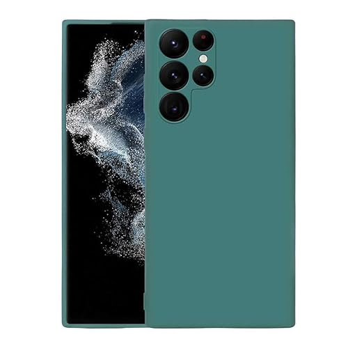 Case Compatible with Coverzone Samsung Galaxy S22 Ultra Z-Mara Launch Vieri Full Protection Back Cover Camera Protection Protruding Smooth Surface Dark Green