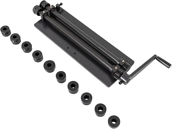Sheet Metal Fabrication Bead Roller, 18 inch Industrial Cast-Iron Metal Beads Roller,Flaring Tool Beading Machine, Metal Sheets Rotary Forming Machine Bead Roller Kit with 6 Dies