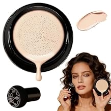 Foundation for Older Women, 2026 New Mushroom Head Cushion CC Cream, Long Lasting Full Coverage BB Cream Moisturizing Concealer Brighten Makeup (Ivory)