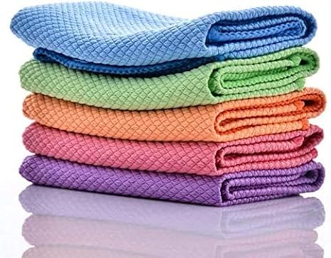 Shiny Wipes, Reusable Microfiber Towels Roll Streak Free Cleaning Cloths, 2023 New Shiny Wipes Cleaning Cloths Fish Scale Cleaning Cloth FJIUMOZEN (5pcs)