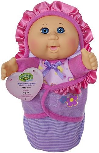 Cabbage Patch Kids Official, Newborn Baby Doll Girl -  with Swaddle Blanket and Unique Adoption Birth Announcement