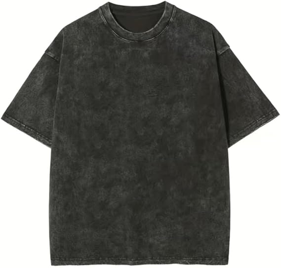 Mens Womens Oversized T Shirt Acid Wash Vintage Washed Tee Shirt Casual Streetwear Basic Tees