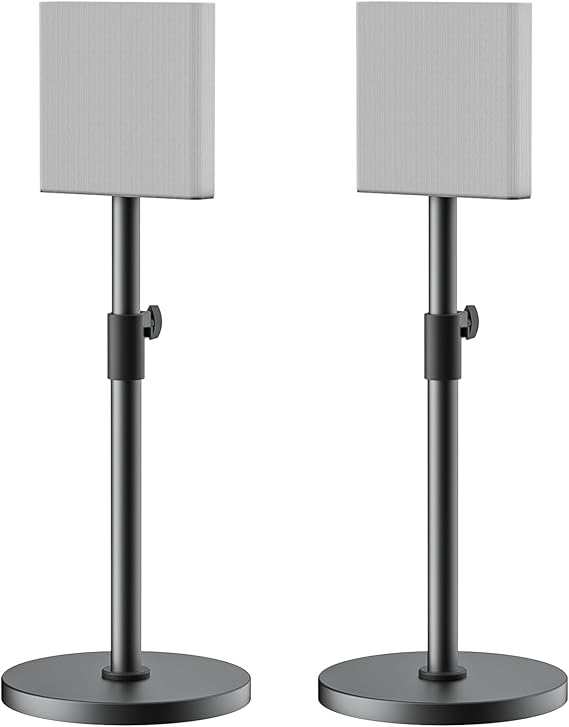 Height Adjustable Speaker Stands Pair for Sony Bravia Theatre Quad HT-A9M2 Stands - Heavy-Duty Surround Speaker Stand for Sony HT-A9M2 Speaker Stand with Cable Management