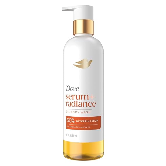 Dove Serum+ Radiance Oil Body Wash, Jojoba & Monoi Flower, 15.3 fl oz