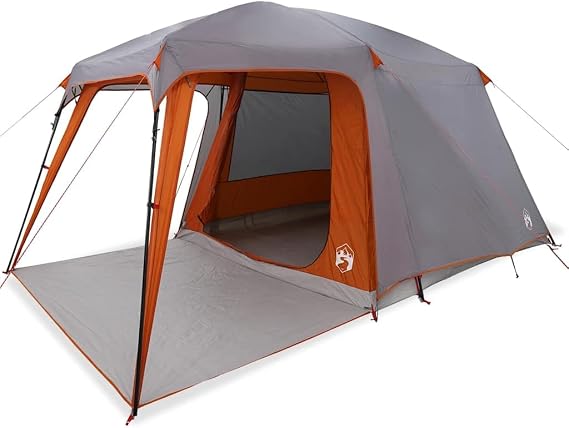 5-Person Green Waterproof Dome Camping Tent with Porch, Detachable Rainfly, and E-Port for Electrical Cord Access, Lightweight and Portable with Carry Bag