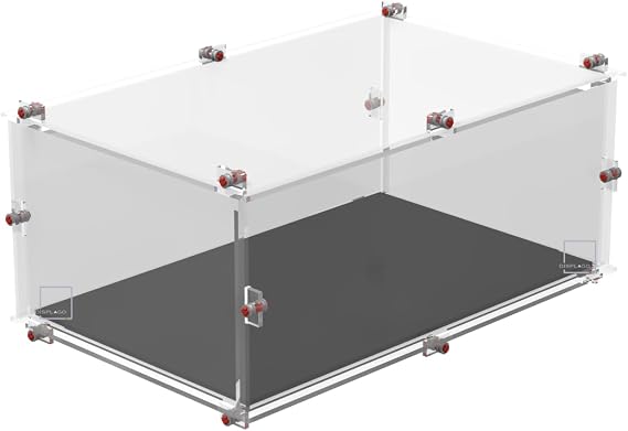 Display Case for LEGO 75404 Acclamator-Class Assault Ship (Black acrylic base)