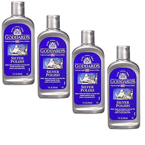 Goddards Silver Polish Liquid, Tarnish Remover, 7 oz Pack of 4