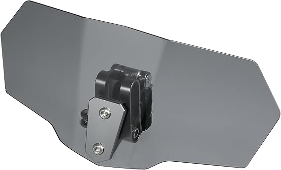 Motoforti Gray Lens Motorcycle Windshield, Adjustable Clip Windscreen Deflector Extension