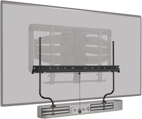 Sanus Soundbar Mount For TV Mount Bracket - Height & Depth Adjust, Moves In-Sync With TV, Supports Sound Bars Up To 20 lbs - SASB1-B1