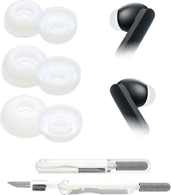 Replacement Ear Tips For CMF BY NOTHING Buds Pro 2 Headphones[Added cleaning pen] Made Of Soft And Comfortable Silicone Material For CMF Buds Pro 2 Eartips Accessories(White)