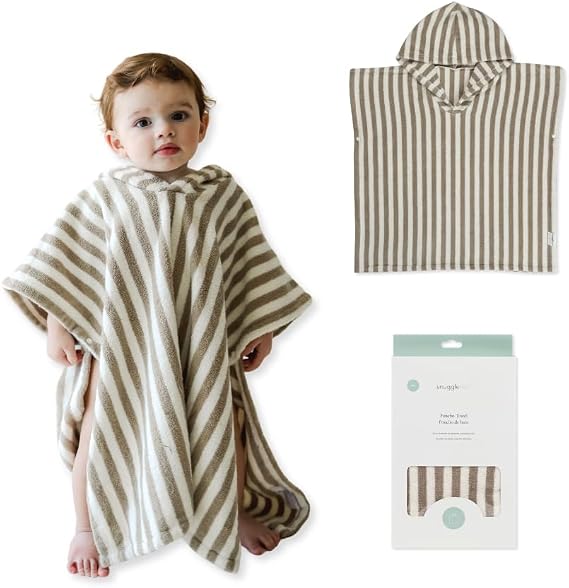 snuggle me Organic Toddler Poncho Towel with Hood - Birch
