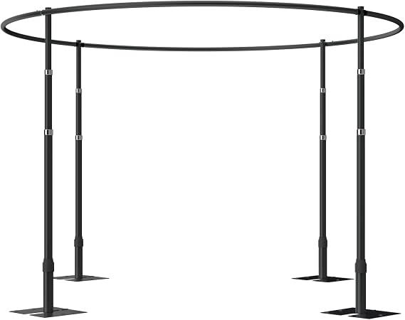 10x10ft Round Heavy Duty Pipe and Drape Background Frame, Black