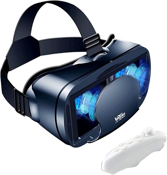 Full-Screen Virtual Reality 3D Glasses VR Set 3D Virtual Reality Goggles, Adjustable with Gamepad