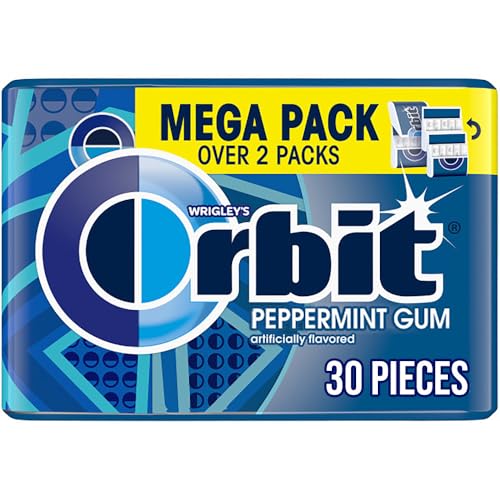 ORBIT Gum Peppermint Sugar Free Chewing Gum Mega Pack, 30 Piece