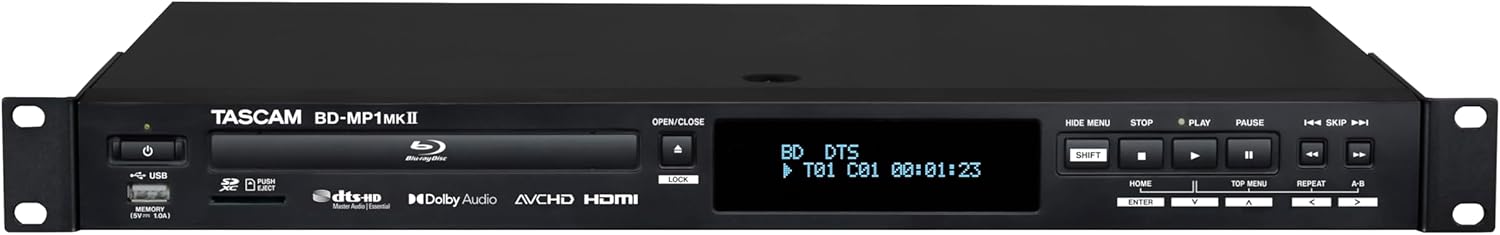 Tascam BD-MP1MK2 Professional Blu-Ray Player