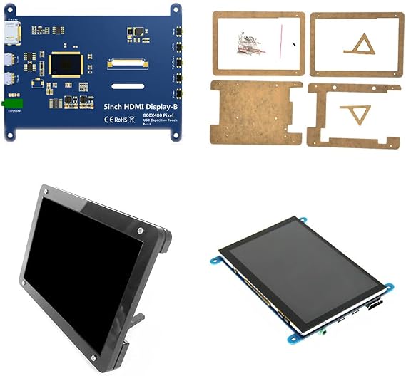 5 inch HDMI Display Case LCD HD Capacitive Touch Screen Stand Replacement for Raspberry Pi Spare Parts