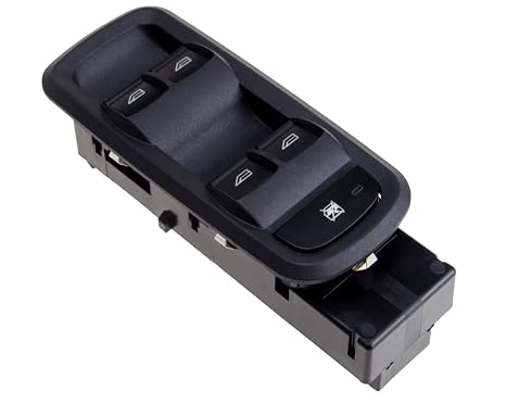 Master Power Window Switch Compatible with 2011 2012 2013 Ford Fiesta, FANLIDE Front Left Driver Side Electric Window Control Switch Replace 8A6T-14A132-CC BE8Z-14529-AA