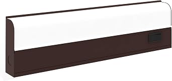 Hardwired LED Under Cabinet Lighting - 8 Watt, 12", Dimmable, CRI>90, 3000K Soft White, Bronze, Wide Body, Long Lasting Metal Base with Frost Lens