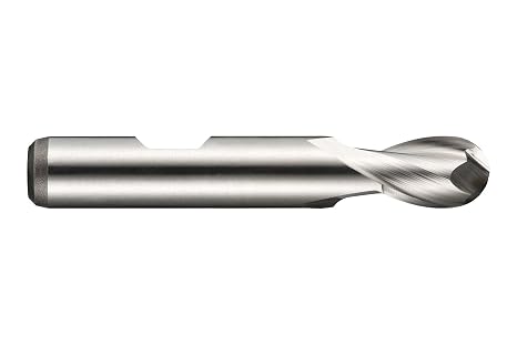 Dormer C50015.0 Shank Ball-Nosed End Mill, Bright Coating, Cobalt High Speed Steel, 15 mm Head Diameter, 16 mm Flute Length