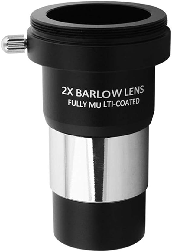 2X, Bysameyee 1.25" Fully Multi-Coated Metal Barlow Lens with M42 Thread Camera Connection Interface for Telescope Eyepiece
