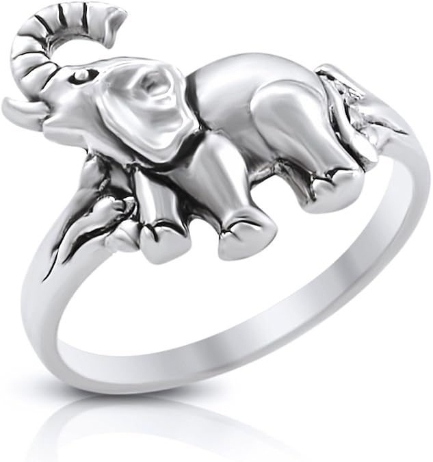 Mimi Sterling Silver Lucky Elephant Ring