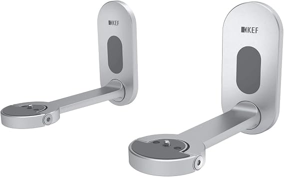 KEF Lsx B1 Wall Brackets, Silver, Pair