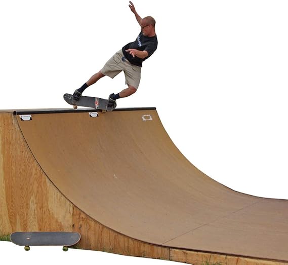 Traceable 6 Foot Tall Halfpipe Skateboard Ramp Template Full Size CNC Drawn Pattern with Instruction Booklet, Coping Blocks and Skatelite Sample