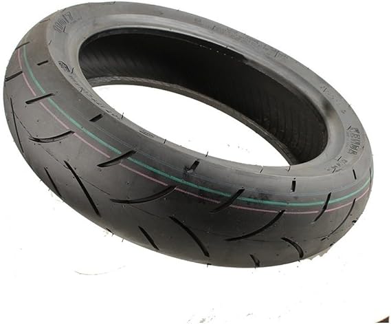 Slick Tire, 110/70-12 Size, Vacuum Tubeless Design for Electric Scooters and Motorcycles, 6-Ply Rubber Construction for Enhanced Grip and Puncture Resistance, Performance for Daily Commuting and