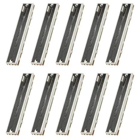 WMYCONGCONG 10 PCS Fader Variable Resistors 10K Ohm Slide Potentiometer Single Linear 10K Electronic Potentiometer, 88mm