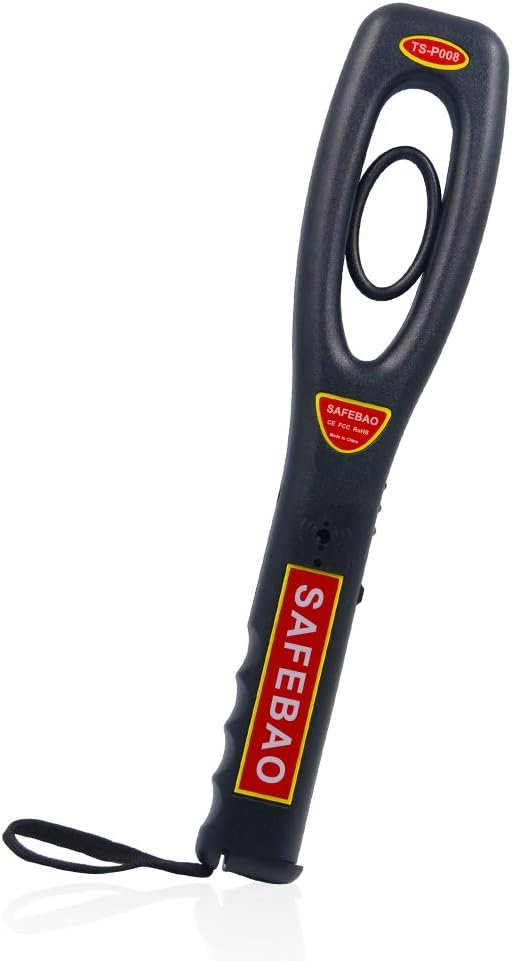 Portable Hand Held Metal Detector Wand Security Scanner with Adjustable Sensitivity Ratio Audio and Vibration LED Indication