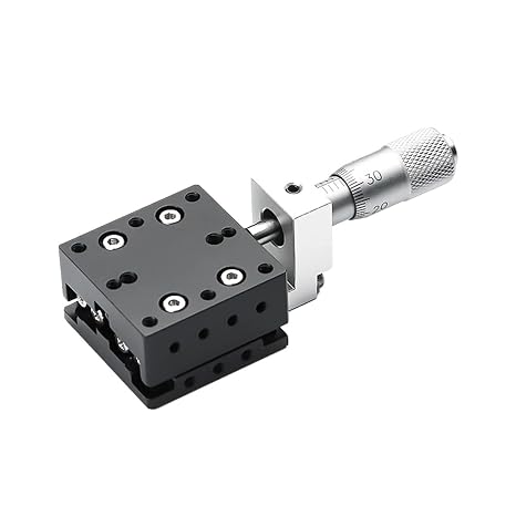 Manual Displacement Sliding Table, 40mm Micrometer Sliding Table LX40 Linear Translation Stage Optical Sliding Stage(LX40-C)