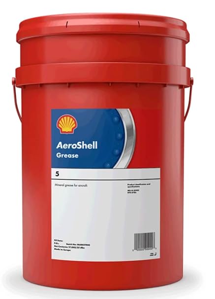 Aeroshell 5 Wheel Bearing and Engine Accessory Grease MIL-G-3545C - 37.5 lb (17KG) Pail