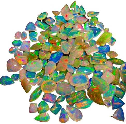 AAAA Quality Natural Ethiopian Opal Cut, Faceted Loose Gemstones Lot for Jewellery Making