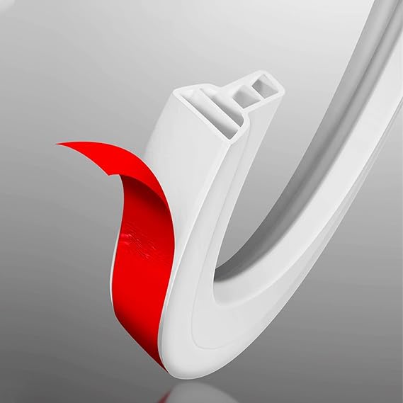 Threshold Water Dam Shower Guard,Bendable Silicone Water Blocking Strips,Collapsible Bath Shower Barrier,Dry and Wet Separation Water Barrier for Bathroom Kitchen Sink,White,0.5M/19in