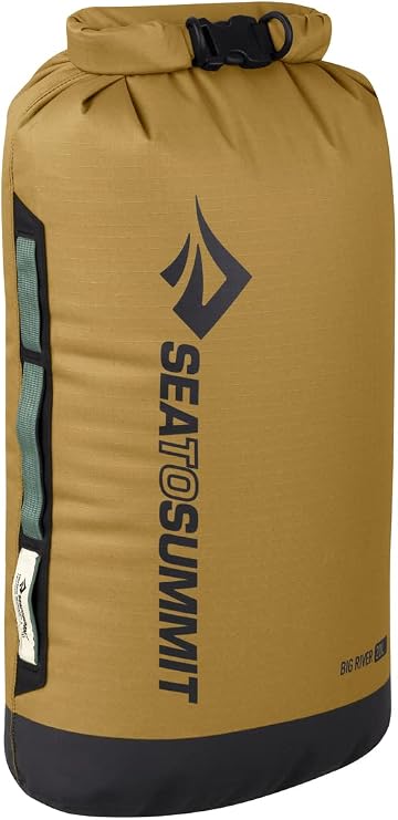 Sea to Summit Big River Dry Bag, Heavy-Duty Storage, 20 Liter, Gold Brown