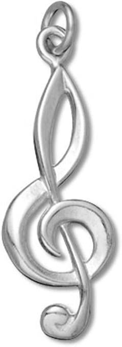 CHHANLOO Sterling Silver Treble Clef Music Note Charm Item #3318.