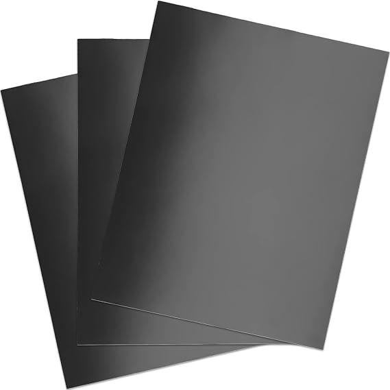 Binditek 13 Mil Glossy Paper Binding Covers, Letter Size, Black, 10 Pack