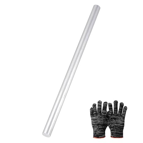 MECCANIXITY 6061 Aluminum Rod 23/32"(18mm) Dia 10"(254mm) Long Solid Lathe Bar Stock Round Metal Stick for Industrial DIY Crafts Model Making, Silver Tone